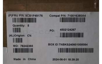 Lenovo 5CB1P49176 C-Cover with keyboard,UK English,Abyss Blue,Backlight,FingerPrint