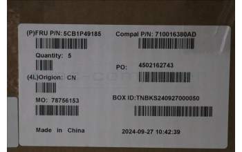 Lenovo 5CB1P49185 C-Cover with keyboard, German, Abyss Blue, Backlight, FingerPrint, UK