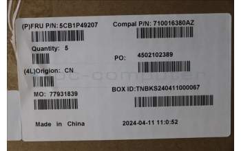 Lenovo 5CB1P49207 Tastatur inkl. Topcase UK C83DA NFP AB BLAI AL