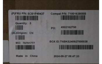 Lenovo 5CB1P49437 Tastatur inkl. Topcase BEL C83DA NFP AB BLAI AL