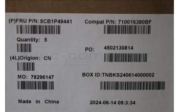 Lenovo 5CB1P49441 C-Cover with keyboard, Bulgarian, Abyss Blue, Backlight, Non-FingerPrint, UK