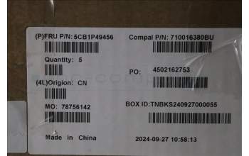 Lenovo 5CB1P49456 Tastatur inkl. Topcase UK C83DA FP CG NBLAI AL