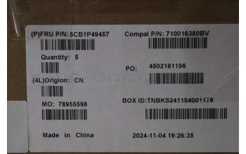 Lenovo 5CB1P49457 Tastatur inkl. Topcase ITA C83DA FP CG NBLAI AL
