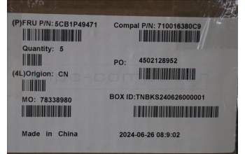 Lenovo 5CB1P49471 Tastatur inkl. Topcase SWS C83DA FP CG NBLAI AL
