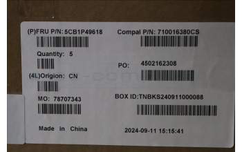 Lenovo 5CB1P49618 COVER UpCase POR C83DA NFP CG NBLAI AL