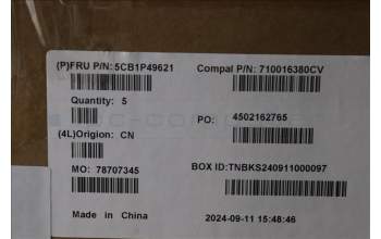 Lenovo 5CB1P49621 C-Cover with keyboard, Nordic, Cloud Grey, Non-Backlight, Non-FingerPrint, UK