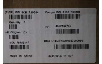 Lenovo 5CB1P49644 Tastatur inkl. Topcase UK C83DA FP AB NBLAI AL