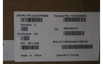 Lenovo 5CB1P49989 Tastatur inkl. Topcase SPA C83DA FP AB NBLAI AL