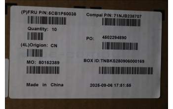 Lenovo 5CB1P50038 C-Cover with keyboard, Spanish, Mineral Grey, Non-Backlight, UK