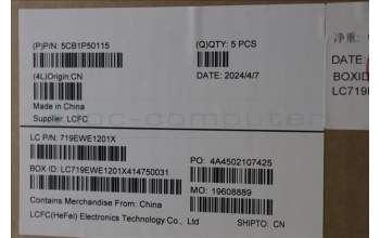 Lenovo 5CB1P50115 C-Cover with keyboard, Ukraine, Onyx Grey, US