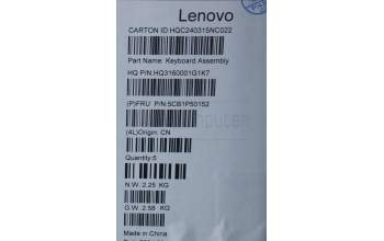 Lenovo 5CB1P50152 Tastatur inkl. Topcase ASM CZE/SLK H83CV NFP LG