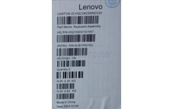 Lenovo 5CB1P50163 Tastatur inkl. Topcase ASM ITA H 83CV NFP LG