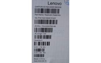 Lenovo 5CB1P50180 Tastatur inkl. Topcase ASM BEL H83E2 TT PST