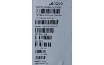 Lenovo 5CB1P50205 Tastatur inkl. Topcase ASM THAI H83E2 TT PST