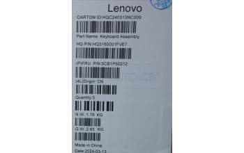 Lenovo 5CB1P50212 Tastatur inkl. Topcase ASM BEL H83E2 LG PST