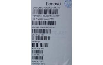 Lenovo 5CB1P50270 Tastatur inkl. Topcase ASM NORDIC H83E2 LG PST