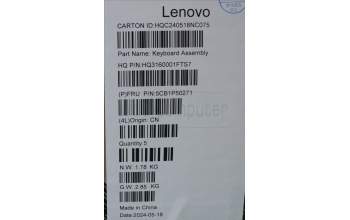 Lenovo 5CB1P50271 Tastatur inkl. Topcase ASM NORDIC H83E2 LG 2.5K