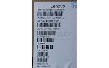 Lenovo 5CB1P50276 Tastatur inkl. Topcase ASM SLV H83E2 LG PST