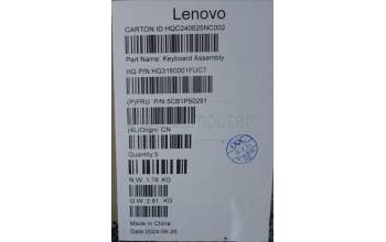 Lenovo 5CB1P50291 Tastatur inkl. Topcase ASM UKR H83E2 LG 2.5K