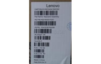 Lenovo 5CB1P50299 Tastatur inkl. Topcase englisch H83E2 TT PST DIS
