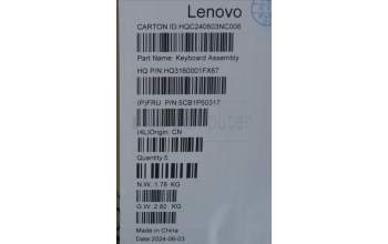 Lenovo 5CB1P50317 Tastatur inkl. TopcaseASM SPA H83E2 TT PST DIS