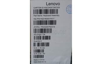 Lenovo 5CB1P50318 Tastatur inkl. TopcaseASM SWS H83E2 TT PST DIS