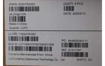 Lenovo 5CB1P50360 C-Cover MT062 WLAN, ASSY