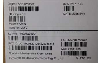 Lenovo 5CB1P50362 COVER FRU COVER MT062_D_COVER_WLAN_ASSY
