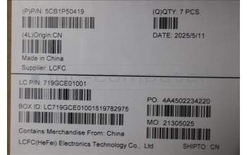 Lenovo 5CB1P50419 C-Cover MT042 WWAN, Black, ASSY