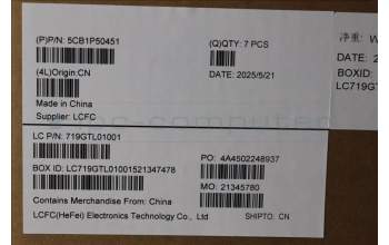 Lenovo 5CB1P50451 COVER FRU COVER ME632_D_COVER_AL_w/SCW