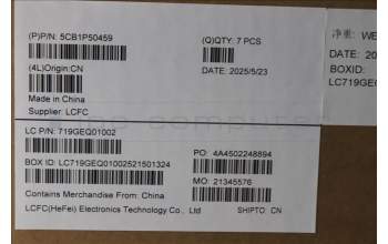 Lenovo 5CB1P50459 FRU ME472_D_COVER_PL_SUB_ASSY_BK