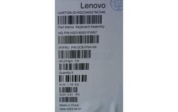 Lenovo 5CB1P54149 C-Cover with keyboard,Switzerland,Luan Grey,Puresight Logo