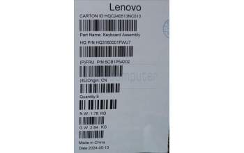 Lenovo 5CB1P54202 Tastatur inkl. TopcaseASM TUR H83E2 LG PST DIS