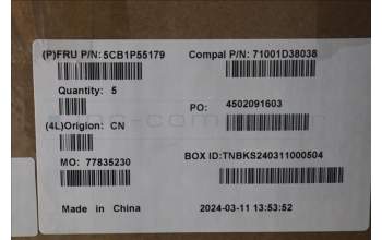 Lenovo 5CB1P55179 C-Cover with keyboard,Russian,Luan Grey,Backlight