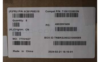 Lenovo 5CB1P55318 Tastatur inkl. Topcase ASM HUN C 83DG LGBLAI