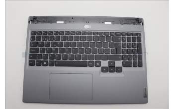 Lenovo 5CB1P55357 C-Cover with keyboard, Switzerland, Luna Grey, Backlight, UK