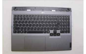 Lenovo 5CB1P55438 C-Cover with keyboard, US English Euro, Luna Grey, RGB Backlight, US