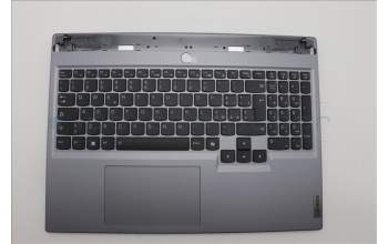 Lenovo 5CB1P55513 C-Cover with keyboard, Italian, Luna Grey, RGB Backlight, UK