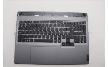 Lenovo 5CB1P55614 C-Cover with keyboard, Belgian, Luna Grey, RGB Backlight, UK