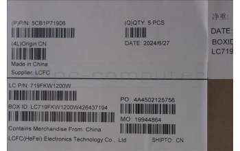 Lenovo 5CB1P71906 C-Cover with keyboard,Portuguese,Black,Non_Fingerprint