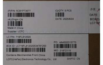 Lenovo 5CB1P73677 C-Cover with keyboard, Bulgarian, Black, Non-Fingerprint, UK