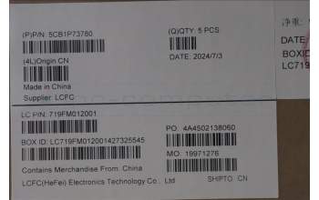 Lenovo 5CB1P73780 Tastatur inkl. Topcase ASM_ENG L 83JJNFP_STGY