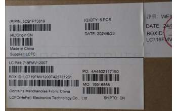 Lenovo 5CB1P73819 C-Cover with keyboard, French, Cosmic Blue, US