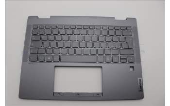 Lenovo 5CB1P74328 C-Cover with keyboard,Italian,Luan Grey,FingerPrint