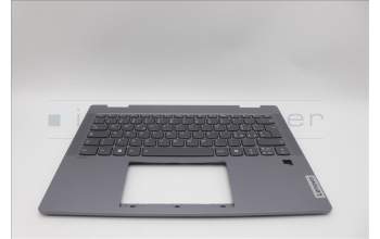 Lenovo 5CB1P74328 C-Cover with keyboard, Italian, Luna Grey, FingerPrint, UK