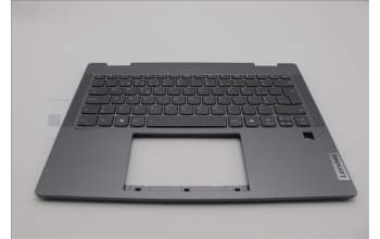Lenovo 5CB1P74332 C-Cover with keyboard, Portuguese, Luna Grey, FingerPrint, UK