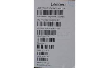 Lenovo 5CB1P74346 Tastatur inkl. Topcase ASM_NORDIC H 83KX FP LG