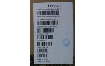 Lenovo 5CB1P74350 C-Cover with keyboard, Switzerland, Luna Grey, FingerPrint, UK