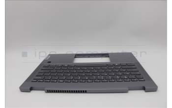 Lenovo 5CB1P74351 C-Cover with keyboard, US English Euro, Luna Grey, FingerPrint, US