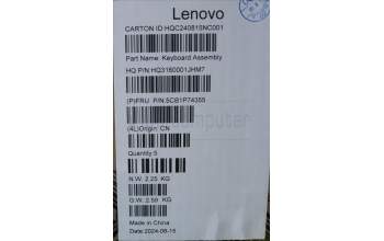 Lenovo 5CB1P74355 Tastatur inkl. Topcase ASM_UKR H 83KX FP LG